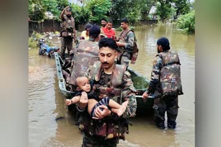 Rescue operations in flooded areas