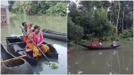 Vast areas of Ghatal flooded