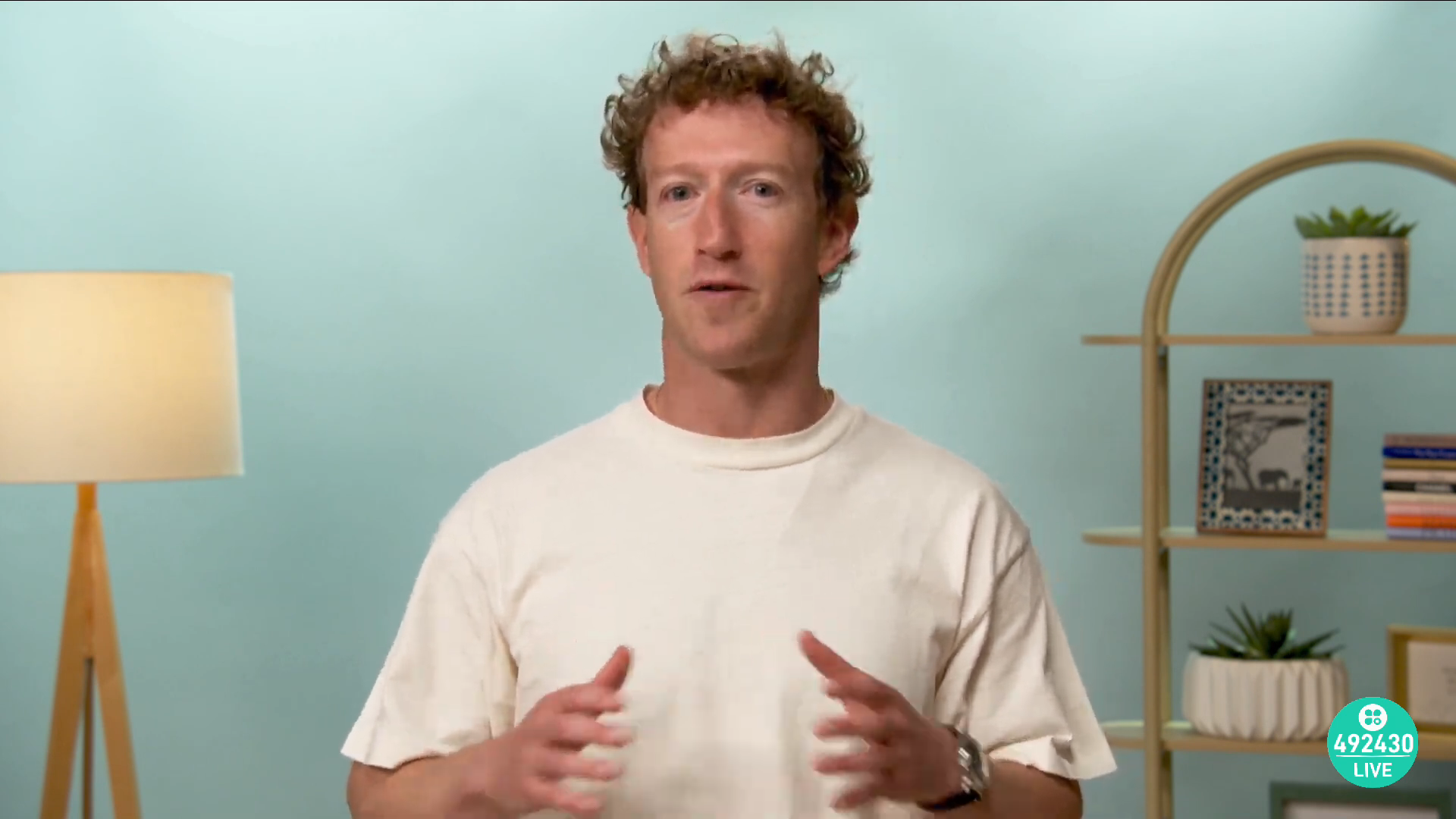 Meta founder and CEO Mark Zuckerberg speaks at AGM 2025