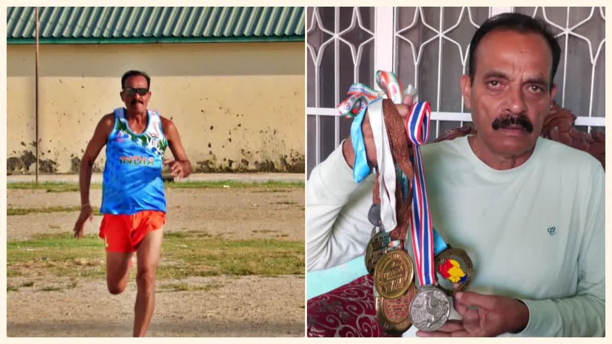 67 year old man won 3 medals