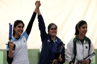 The Indian Shooters Palak won the gold medal in the 10m Air Pistol individual final event followed by Esha Singh who finished second on the podium, in the ongoing Asian games here in Hangzhou.