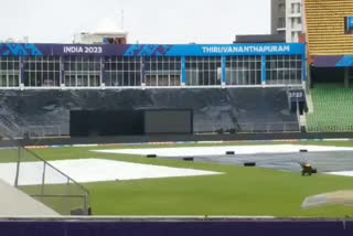 Cricket World Cup 2023  South Africa vs Afghanistan  Thiruvananthapuram Weather  Cricket World Cup Warm Up Match  Rain Alert In Thiruvananthapuram  ഏകദിന ലോകകപ്പ് സന്നാഹ മത്സരം  ദക്ഷിണാഫ്രിക്ക അഫ്‌ഗാനിസ്ഥാന്‍  തിരുവനന്തപുരം കാലാവസ്ഥ  ഗ്രീന്‍ഫീല്‍ഡ് സ്റ്റേഡിയം  ദക്ഷിണാഫ്രിക്ക അഫ്‌ഗാന്‍ മത്സരത്തിന് മഴ ഭീഷണി