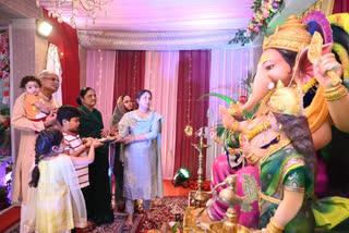 CM Bhupesh Immersed Ganesh