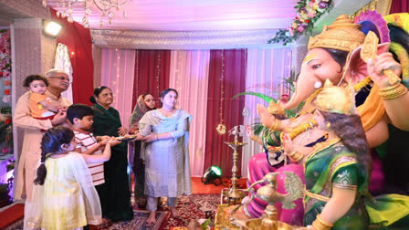 CM Bhupesh Immersed Ganesh