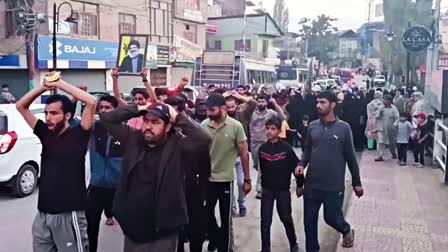 Jammu and Kashmir Protest on Hezbollah Chief Assassination