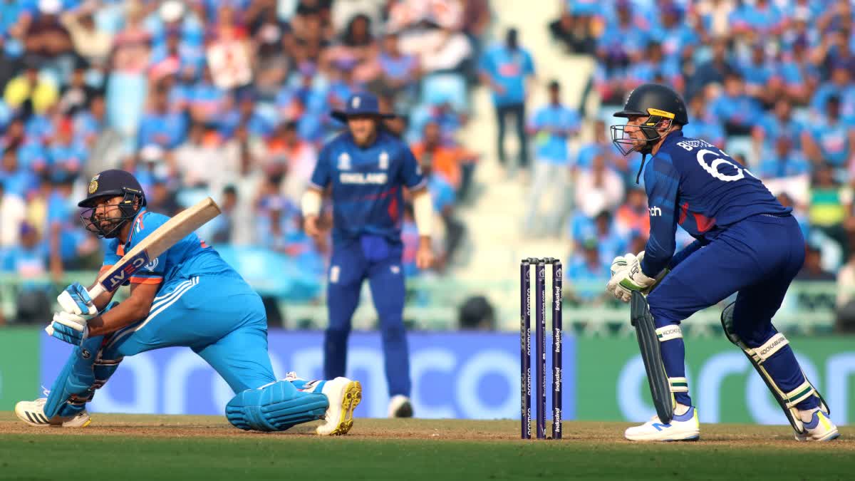 Rohit sharma equals virat kohli  Cricket World Cup 2023  രോഹിത് ശര്‍മ  വിരാട് കോലി  Rohit Sharma Cricket World Cup fifties  രോഹിത് ശര്‍മ ഏകദിന ലോകകപ്പ് അര്‍ധ സെഞ്ചുറി  ഏകദിന ലോകകപ്പ് 2023