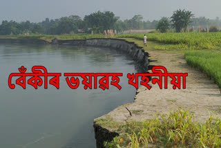 Erosion of Beki river in Assam