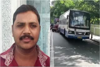 Accident between scooter and bmtc bus one person died on the spot