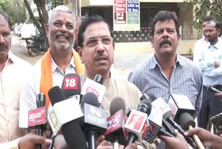 Union Minister Prahlad Joshi spoke to the media.