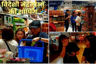Foreign hockey players went for shopping at mall in Ranchi