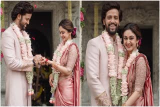 Arjun Sarja daughter Aishwarya Arjun and umapathi engagement photos