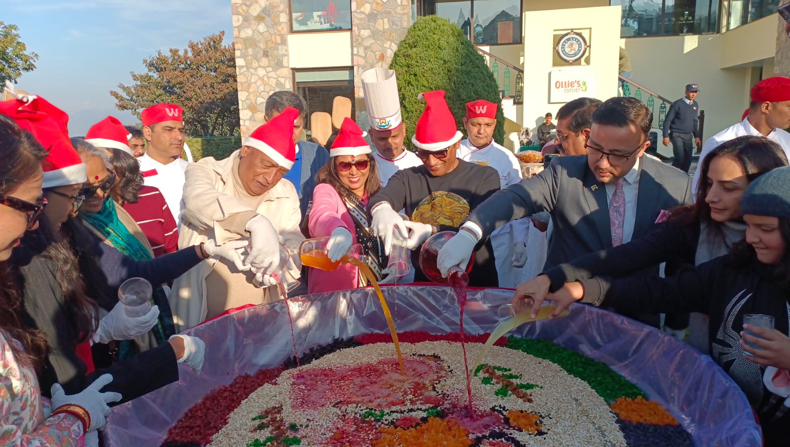 Cake mixing ceremony organized in Mussoorie