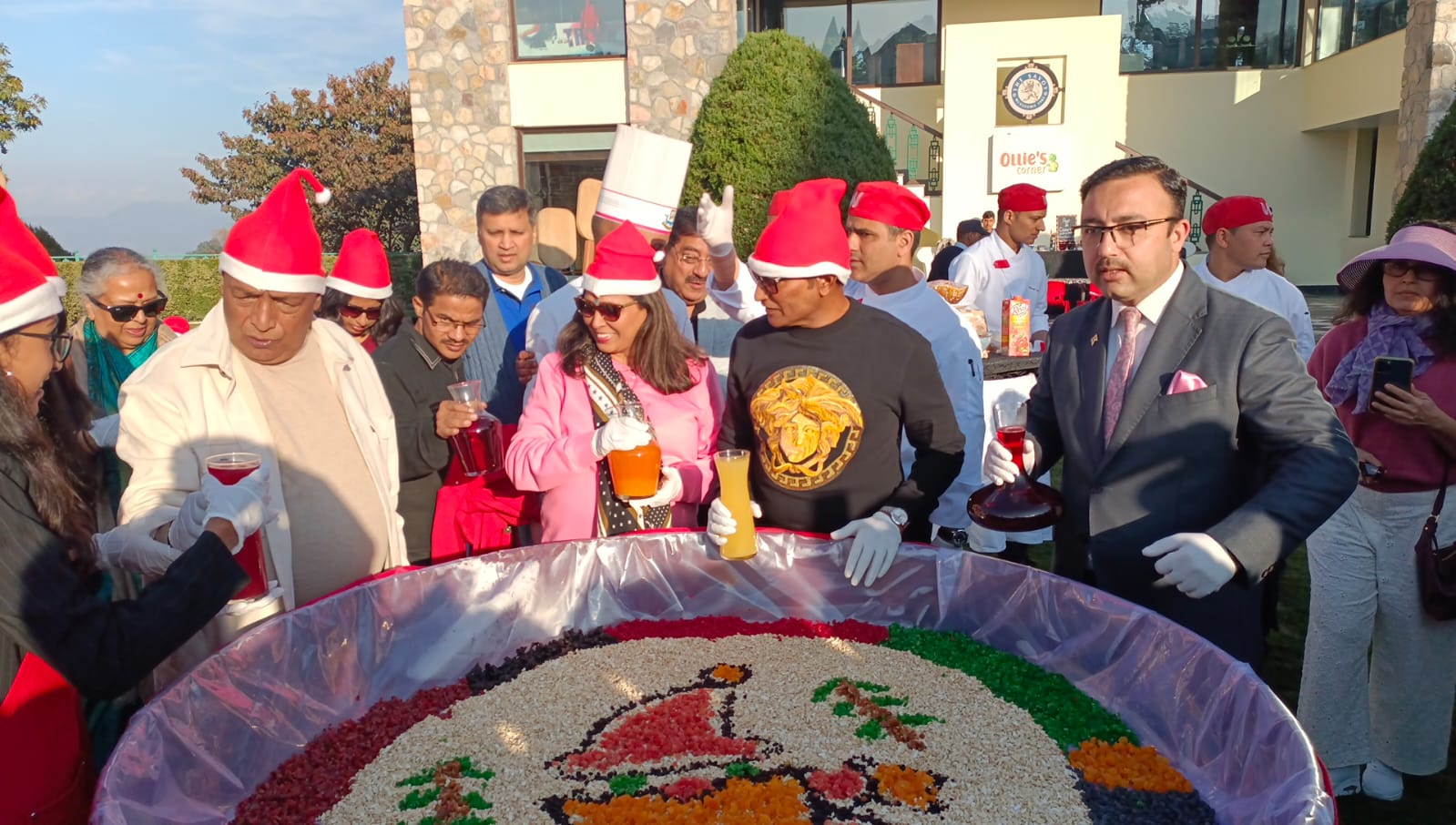 Cake mixing ceremony organized in Mussoorie