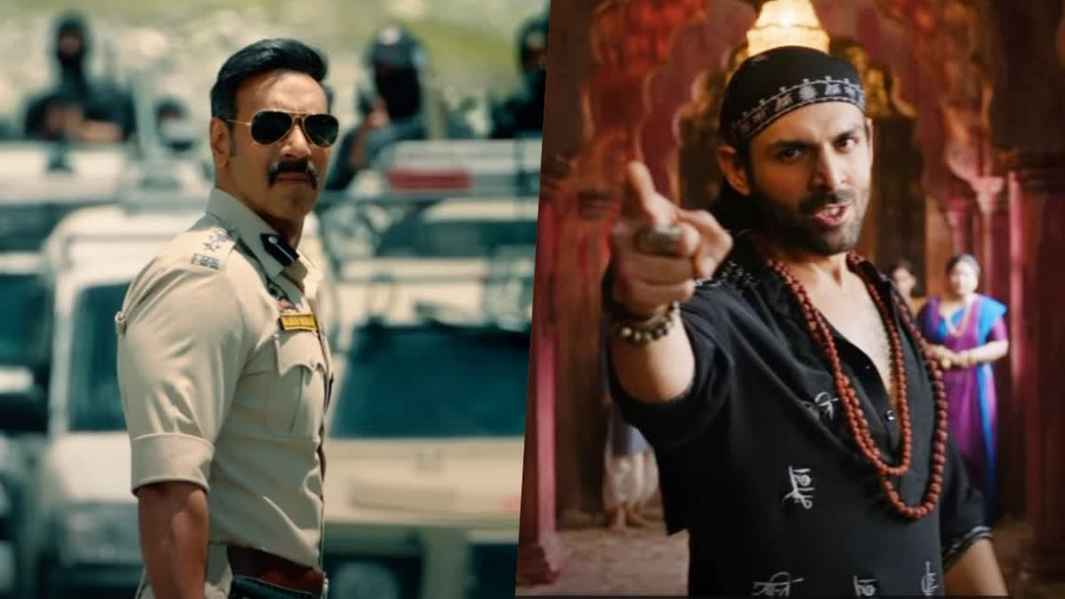 Singham Again Vs Bhool Bhulaiyaa 3 Advance Booking: Kartik Aaryan Starrer Leads Pre-Sales Race While Ajay Devgn's Film Dominates Screen Allocation