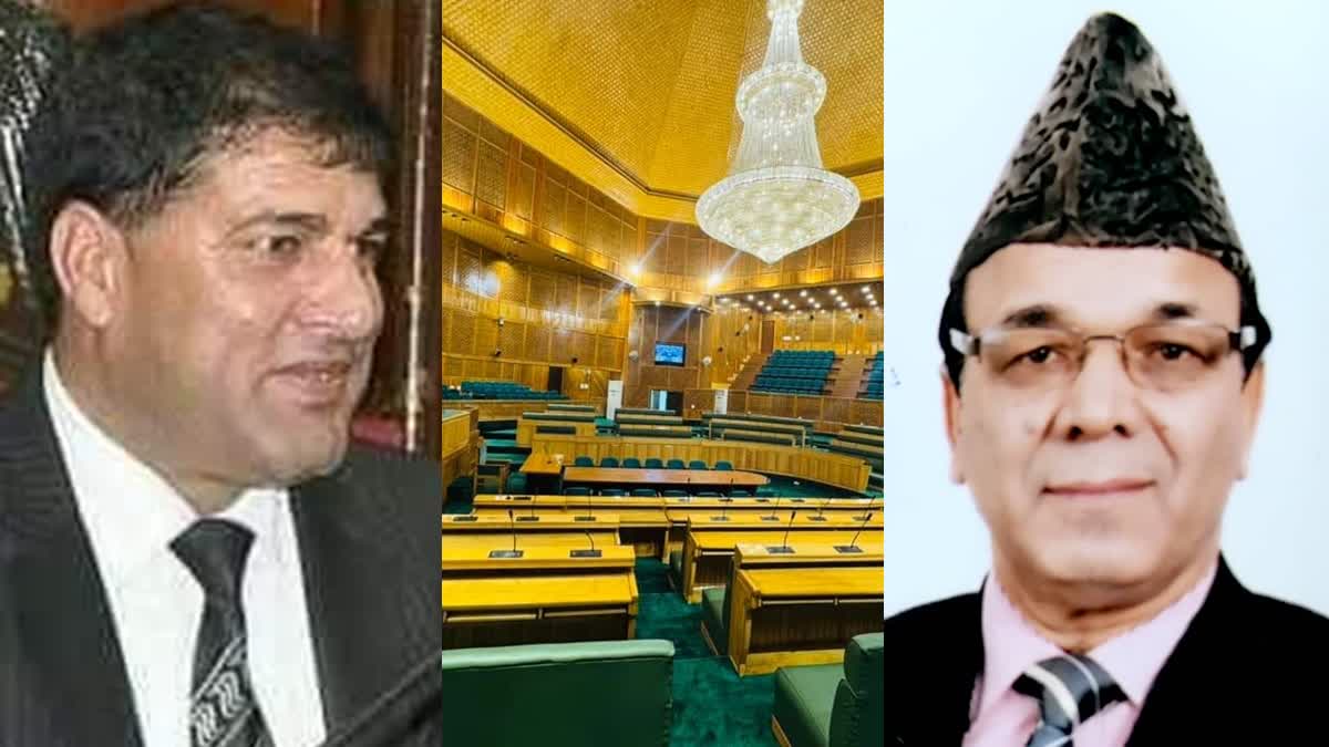 Nazir Gurezi (L) and Abdul Rahim Rather are vying for the post of Speaker of Jammu and Kashmir Asssembly