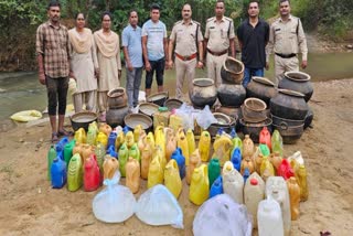 Korba Police  on illegal liquor