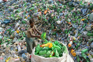 A worker sorts used plastic bottles at a recycling unit in Karachi on September 12, 2024. It has been two years since the UN first agreed to work towards the world's first treaty to end plastic pollution, and negotiators have met four times already to hammer out details. But observers say progress on substance has been painfully slow -- and at times actively stymied by countries keen to water down any final treaty.