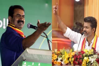 left side ntk seeman and right side tvk president vijay