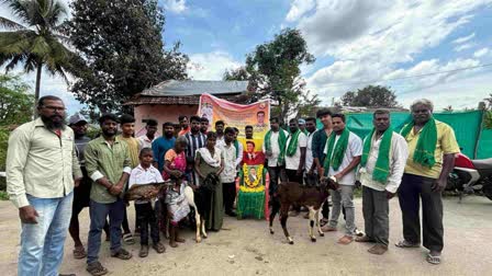 APPU Fans gave two goats to widow