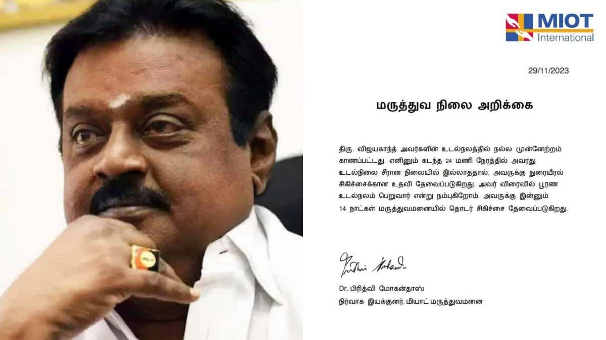 Vijayakanth Health Latest News