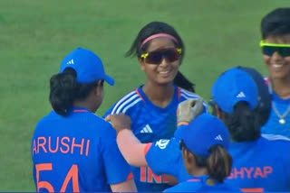 India Women's A staged a late inspirational comeback to defeat England Women's A side by a mere three runs in the first T20 game of their three-match series at Wankhede Stadium in Mumbai on Wednesday.