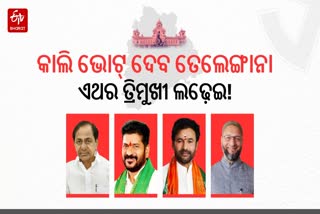 ଆସନ୍ତାକାଲି ଭୋଟ୍ ଦେବ ତେଲେଙ୍ଗାନା: ଏଥର ତ୍ରିମୁଖୀ ଲଢ଼େଇ ସମ୍ଭାବନା, ବିଜେପି ହୋଇପାରେ ଗେମ୍ ଚେଞ୍ଜର୍