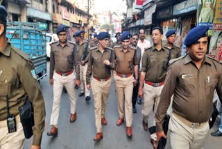 Jamshedpur SSP patrolling on streets.