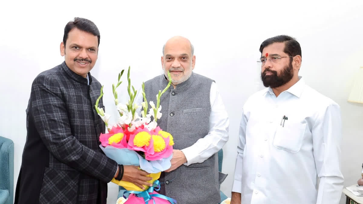 Mahayuti Leaders In Huddle With Amit Shah For Maharashtra Power-Sharing Pact