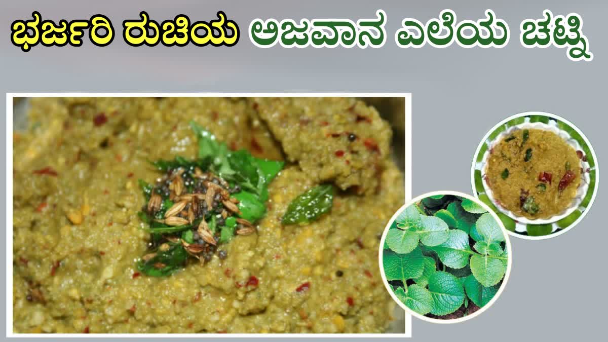 Ajwain Chutney Recipe  How to Make Ajwain Chutney At home  TASTY AND SPICY Ajwain Chutney  AJWAN LEAVES CHUTNEY IN Kannada