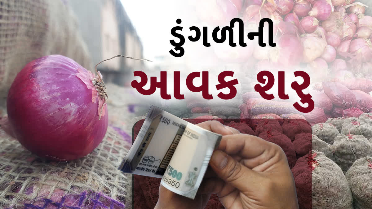 મહુવા માર્કેટિંગ યાર્ડમાં ડુંગળીની આવકનો પ્રારંભ