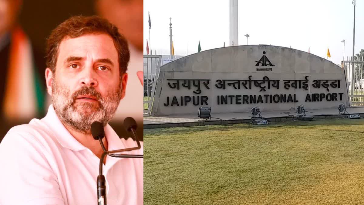 Rahul gandhi flight divert at jaipur airport