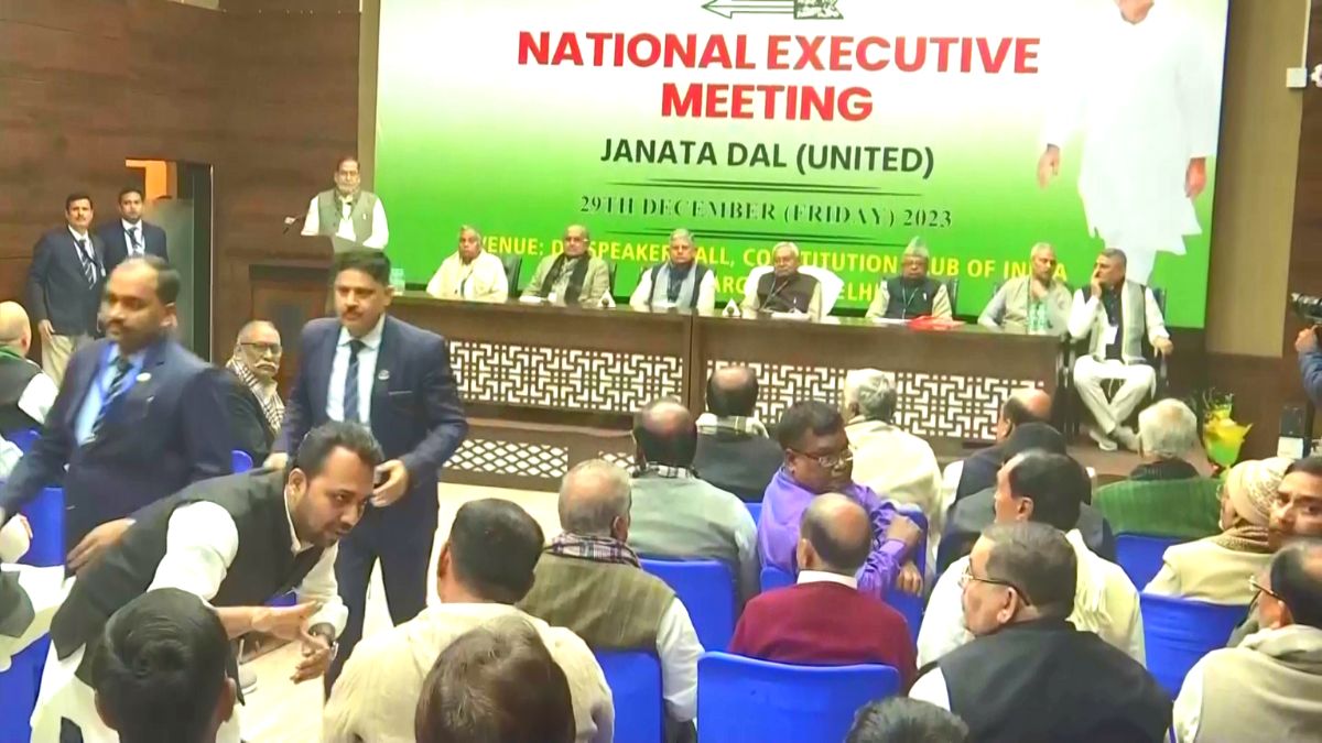 जेडीयू राष्ट्रीय कार्यकारिणी की बैठक में नीतीश और ललन सिंह
