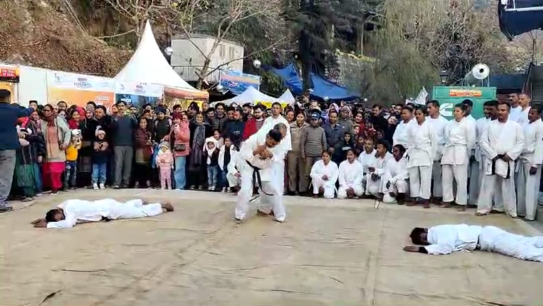 ITBP jawans in Mussoorie Winter Line Carnival