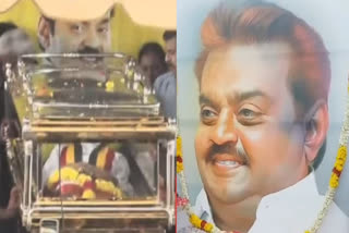 tribute to Vijayakanth at Chennai theevu thidal