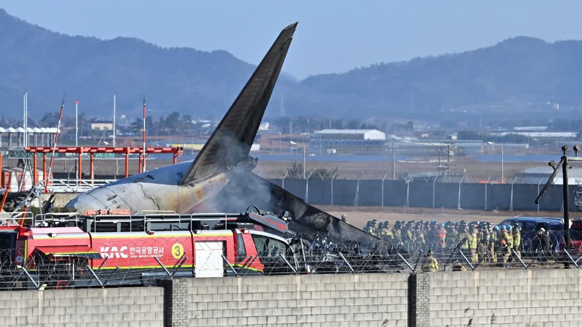 PLANE CAUGHT FIRE  SEOUL  SOUTH KOREAN AIRPORT  MUAN INTERNATIONAL AIRPORT