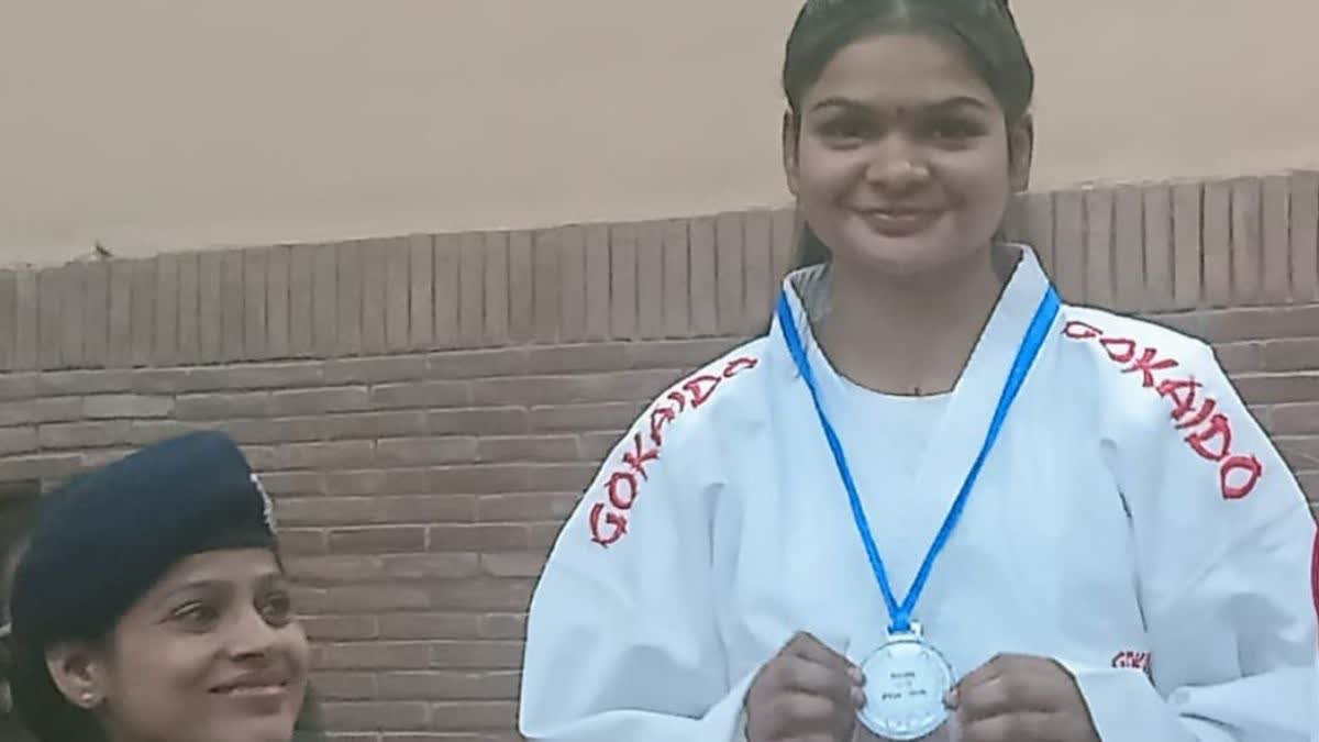 sonia won silver medal in under 19 national karate competition 2024.