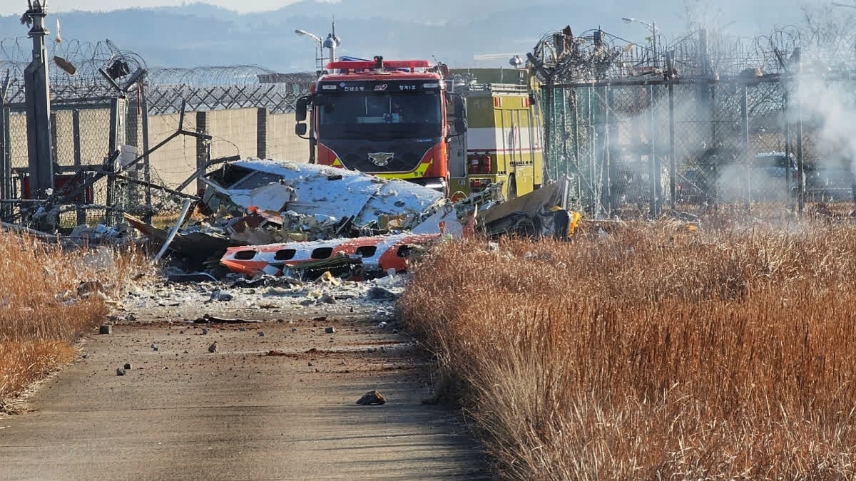 PLANE CAUGHT FIRE  SEOUL  SOUTH KOREAN AIRPORT  MUAN INTERNATIONAL AIRPORT