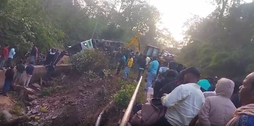 Bus Overturns in Koraput Several Dies