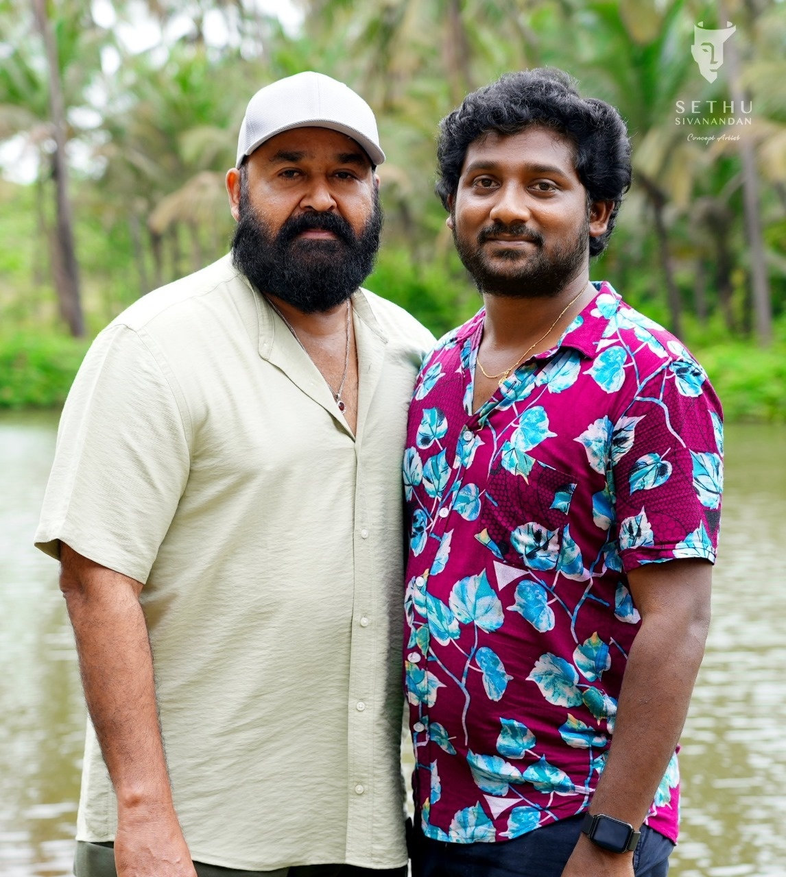 Concept Artist Sethu Sivanandan with Mohanlal