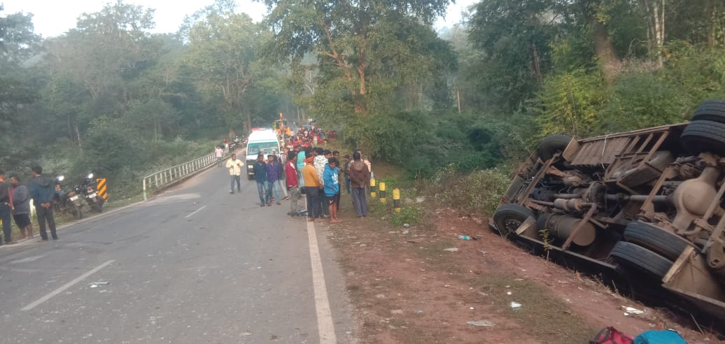 Bus Overturns in Koraput Several Dies