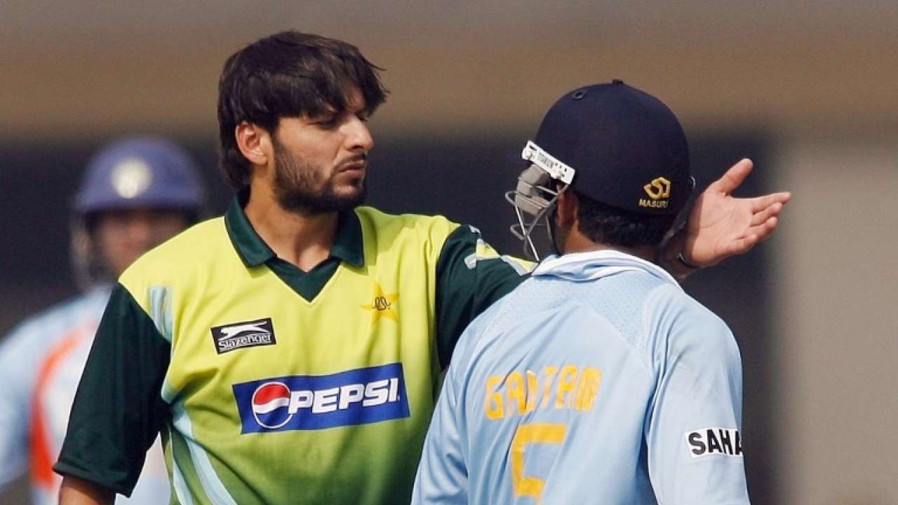 Shahid Afridi and Gautam Gambhir