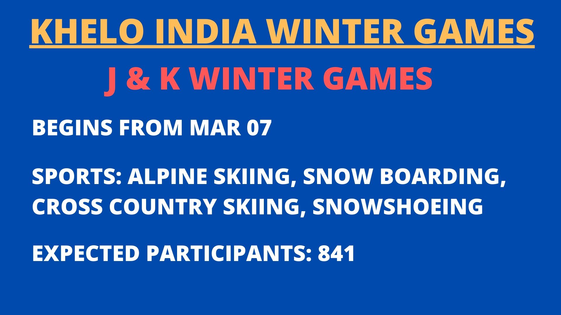 Khelo India Winter games