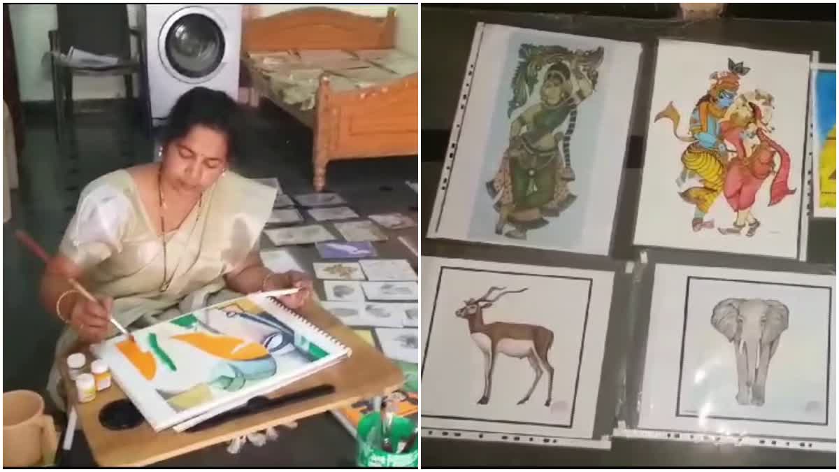 School Teacher From Sangareddy Draws Paintings