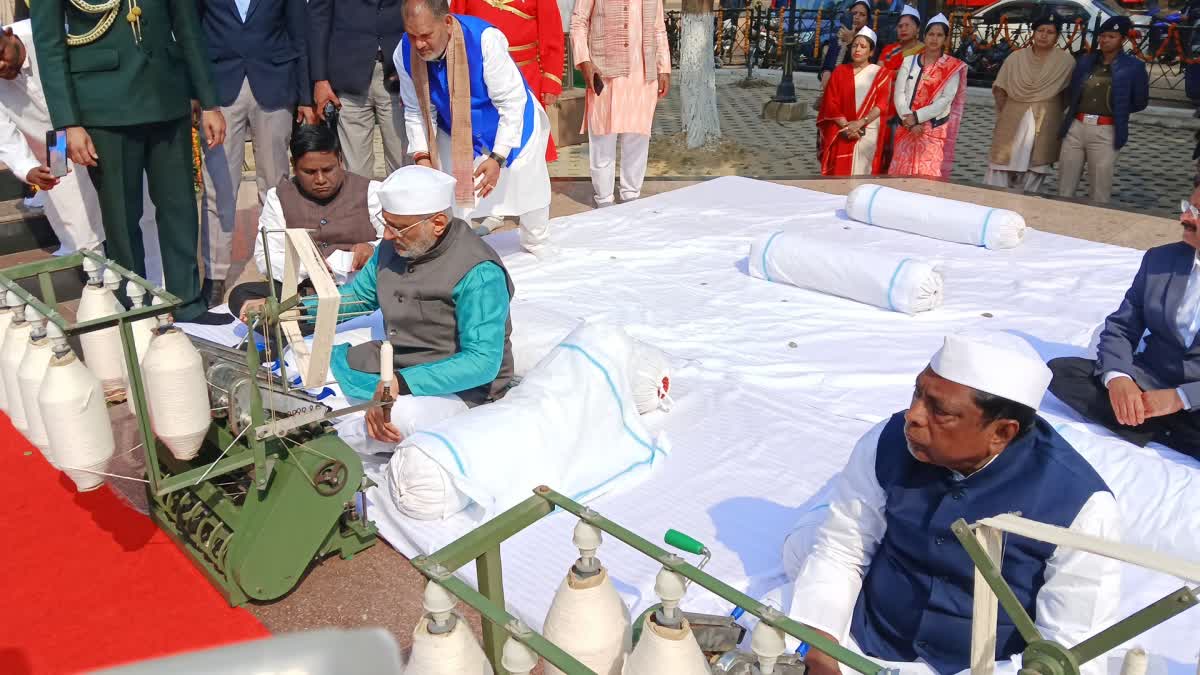 Jharkhand Governor CP Radhakrishnan paid tribute to Mahatma Gandhi