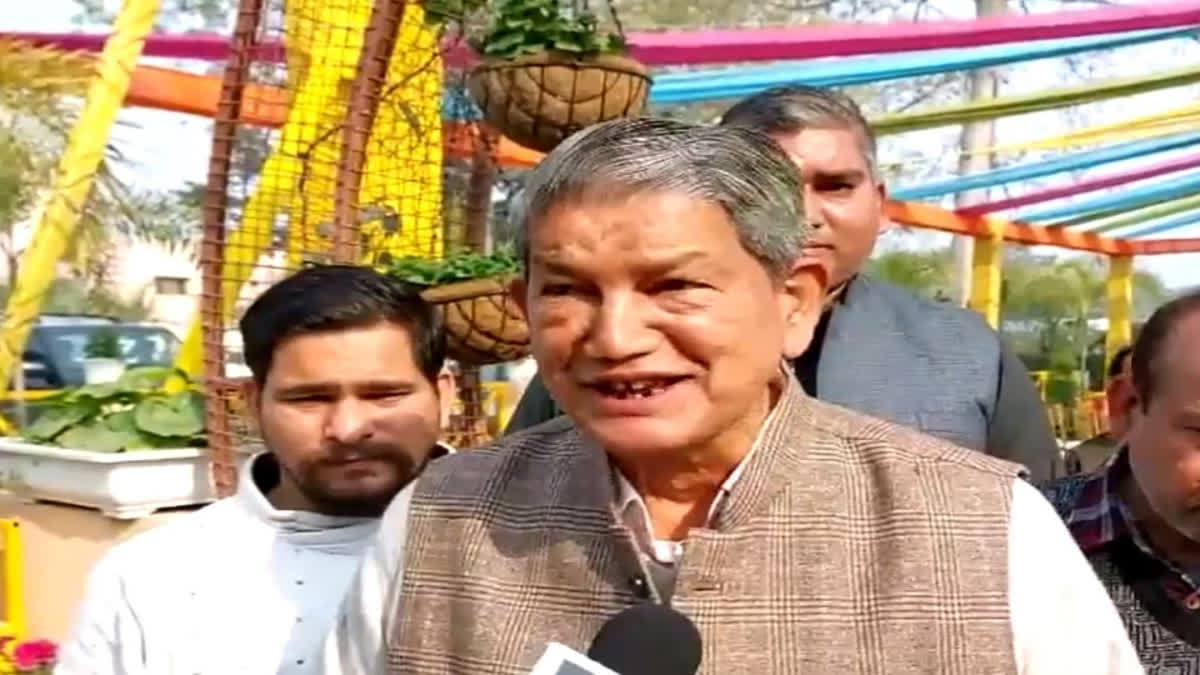 Congress leader Harish Rawat (Source: Screen grab of video shared by X@ANINewsUP)