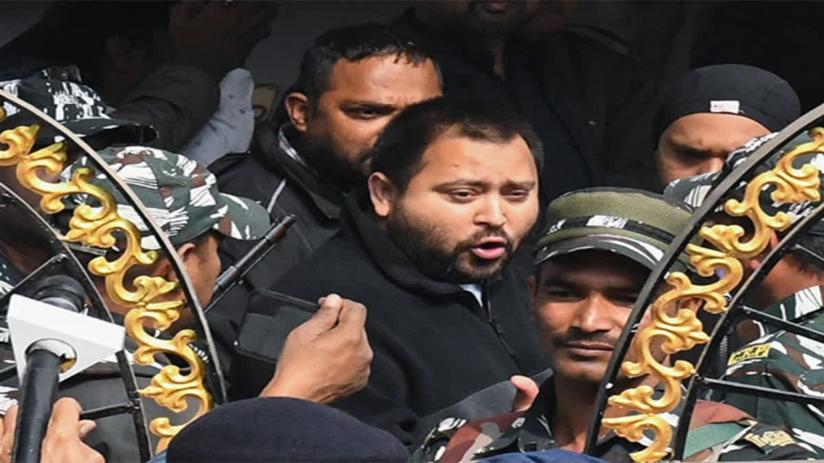 ED questions Tejashwi (Source: ANI)