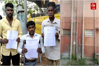 physically challenged resident filed petition on various defects in government apartment at keeranatham