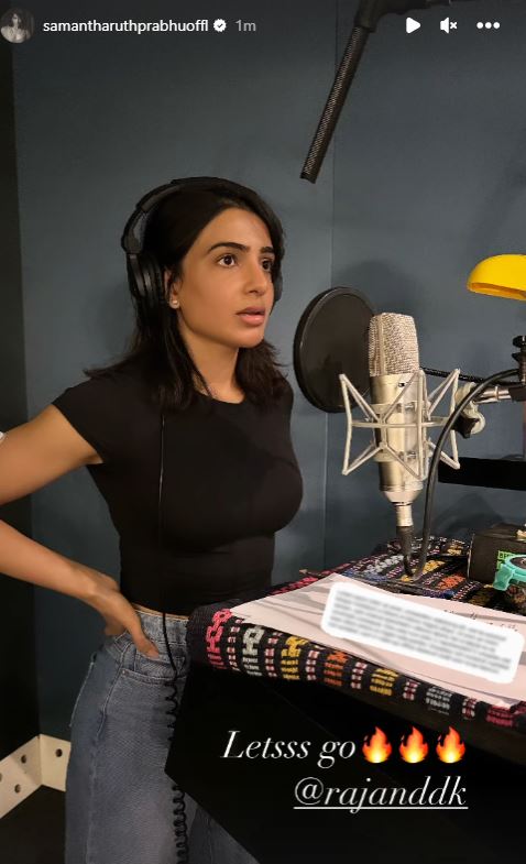 Samantha Ruth Prabhu Drops Picture from Dubbing Studio