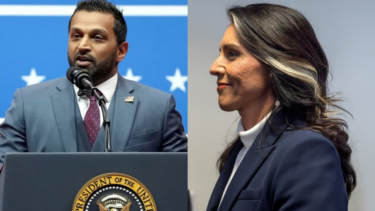 Hindu-American Tulsi Gabbard (R) and Indian-American Kash Patel (L)