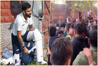 VIRAT KOHLI RETURNS TO RANJI TROPHY  FANS INJURED IN RUSH  RANJI TROPHY DELHI TEAM  വിരാട് കോലി